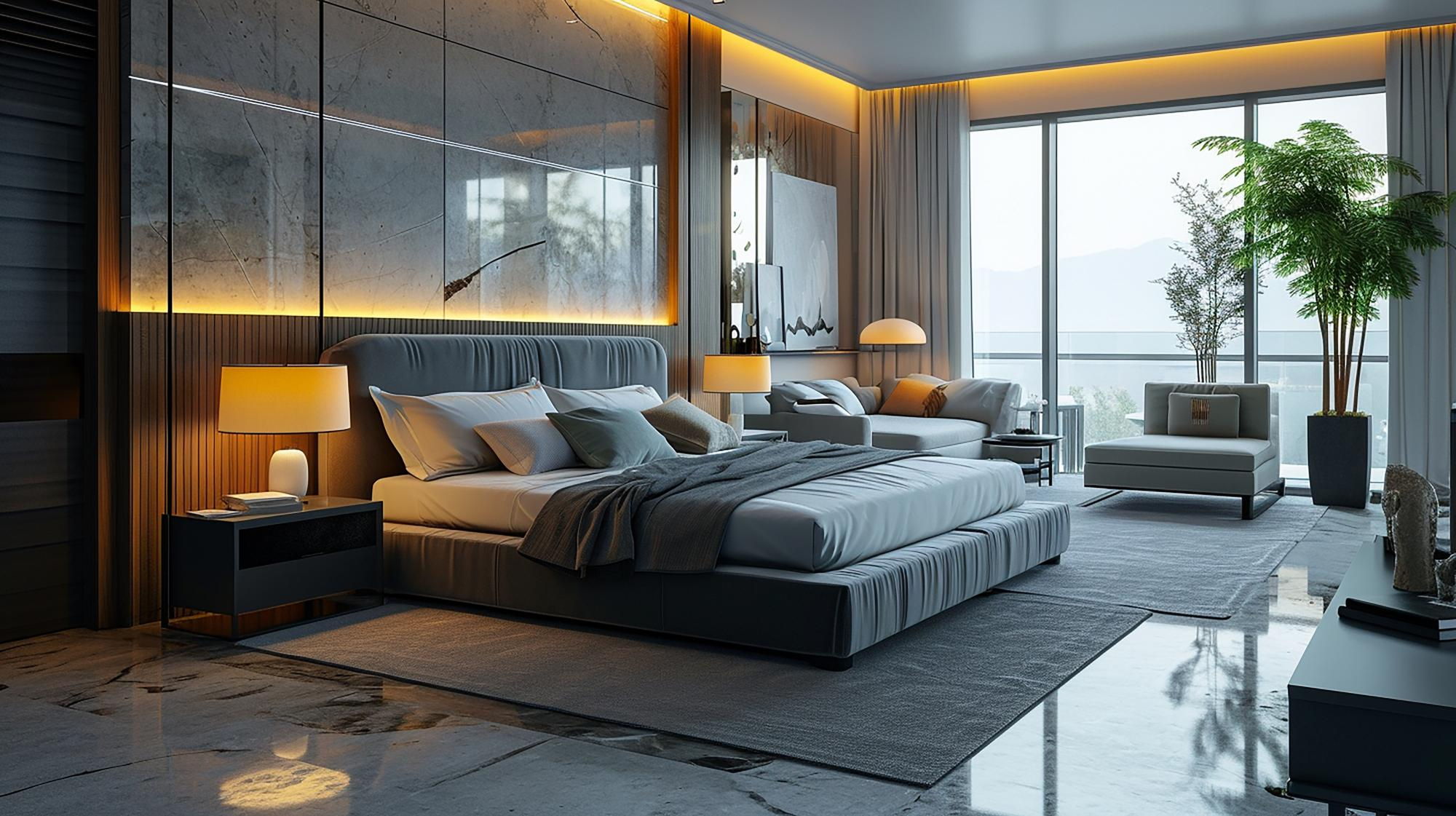 Chambre d'hôtel moderne